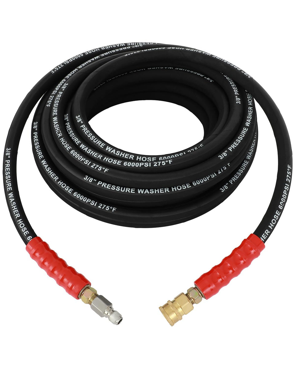 OCPTY hot water hose 50ft extended length for high-pressure cleaning.