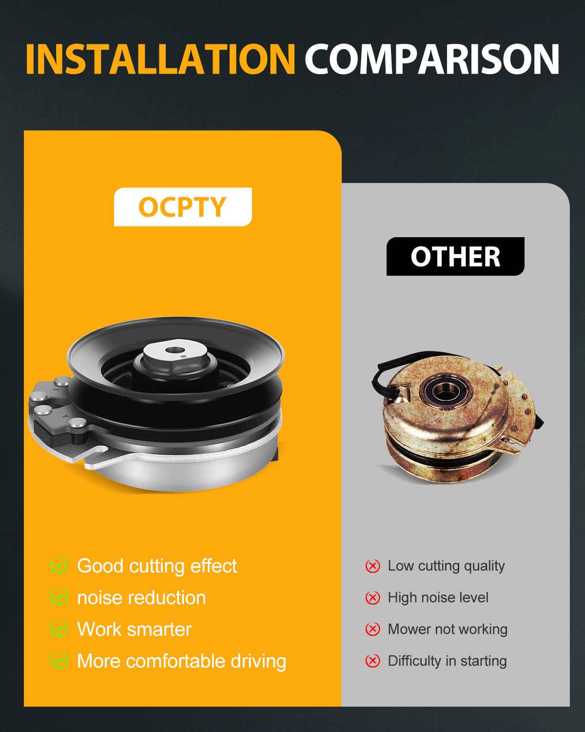 Pulley diameter 5.375 inches supports balanced torque transfer.