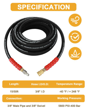 OCPTY SAE 100 R2 standard label on hose.