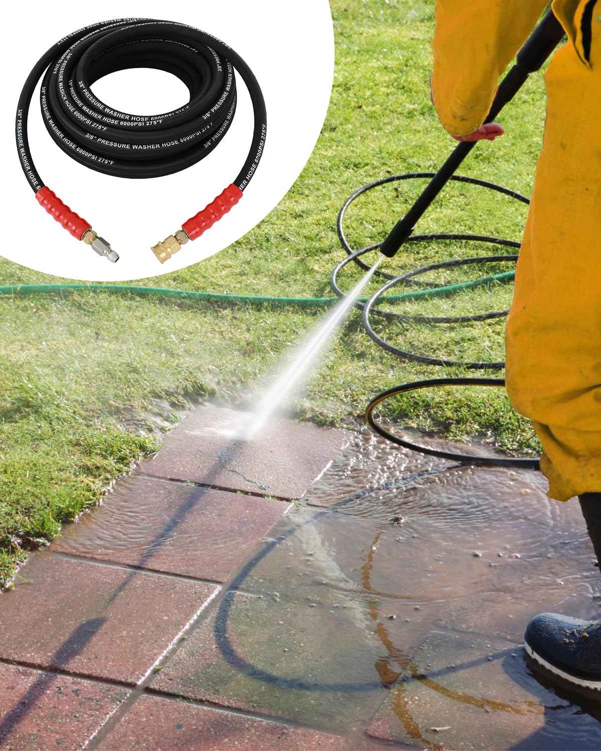OCPTY water jetting in action for thorough line cleaning.