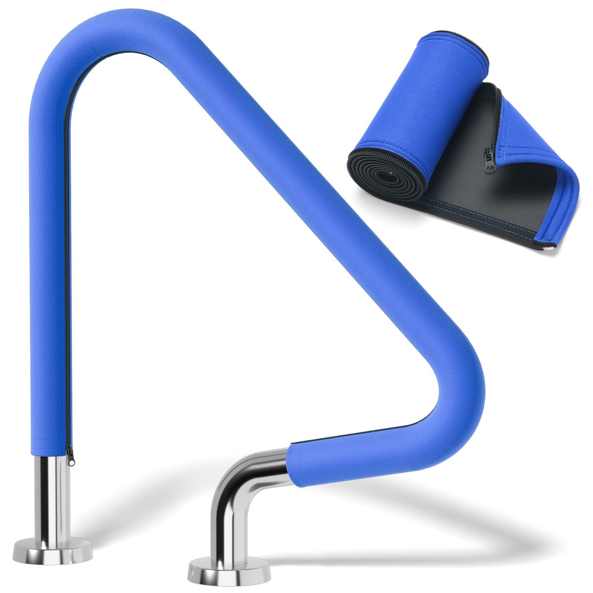 ODDMUCK 4ft pool handrail cover with zipper for non-slip, cool-touch entry.