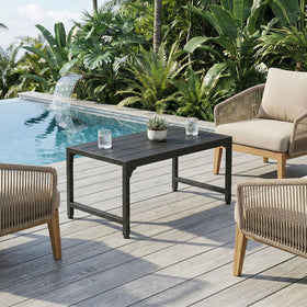 ODK Outdoor Coffee Table heavy-duty metal frame provides sturdy daily support