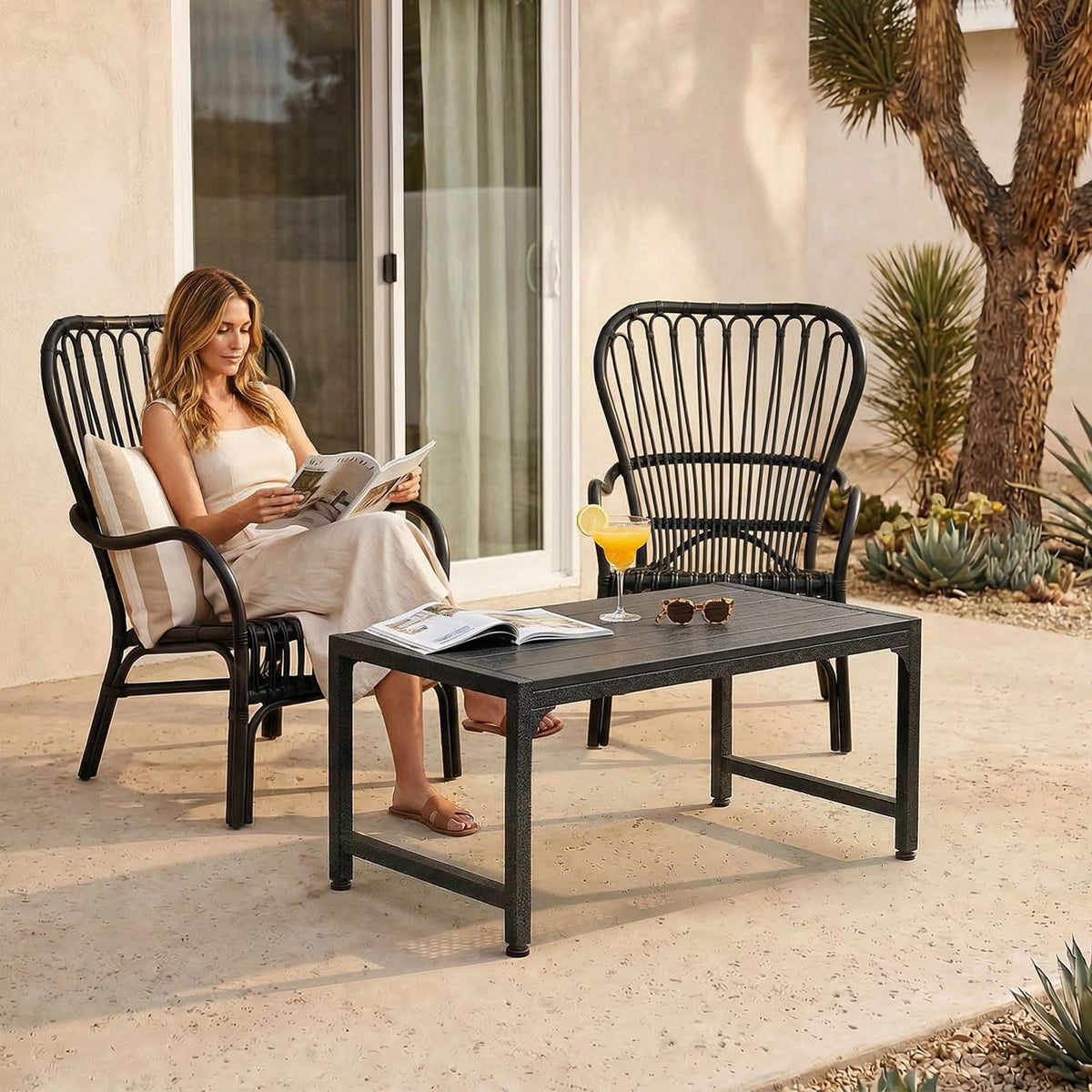 ODK Outdoor Coffee Table maintenance-free surface simplifies care