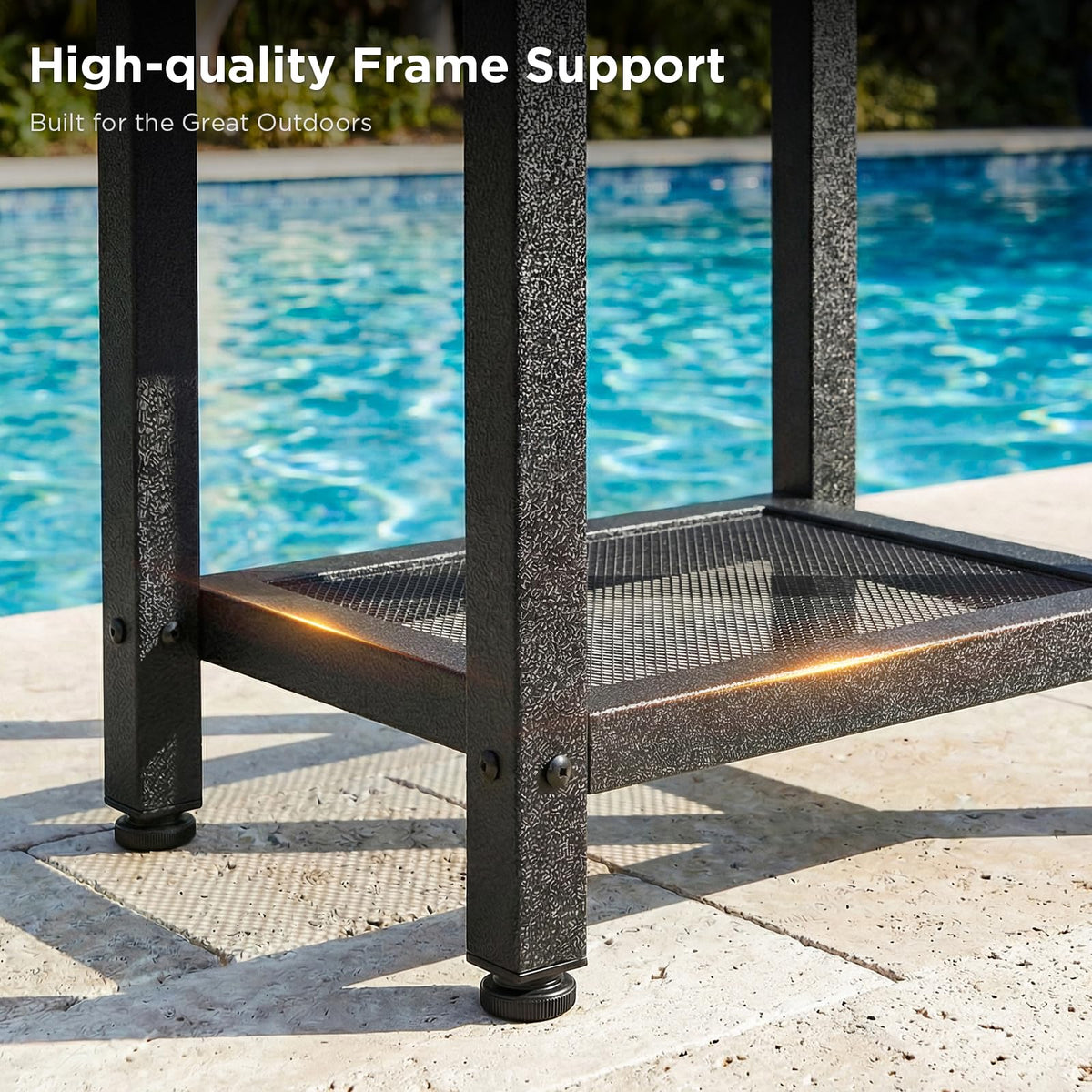 ODK Outdoor Double Side Table assembly-guide illustration demonstrates quick setup