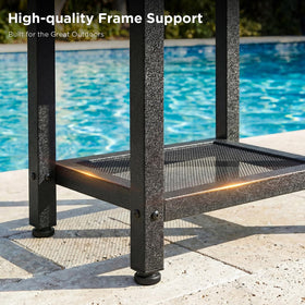 ODK Outdoor Double Side Table assembly-guide illustration demonstrates quick setup