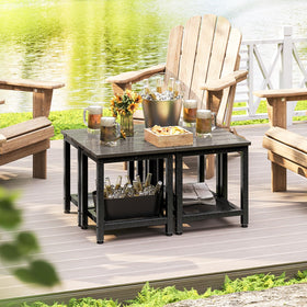 ODK Outdoor Double Side Table weatherproof-materials highlights weatherproof top and durable frame