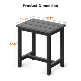 ODK side table dimensions 16.1 by 12.3 by 17.5 inches