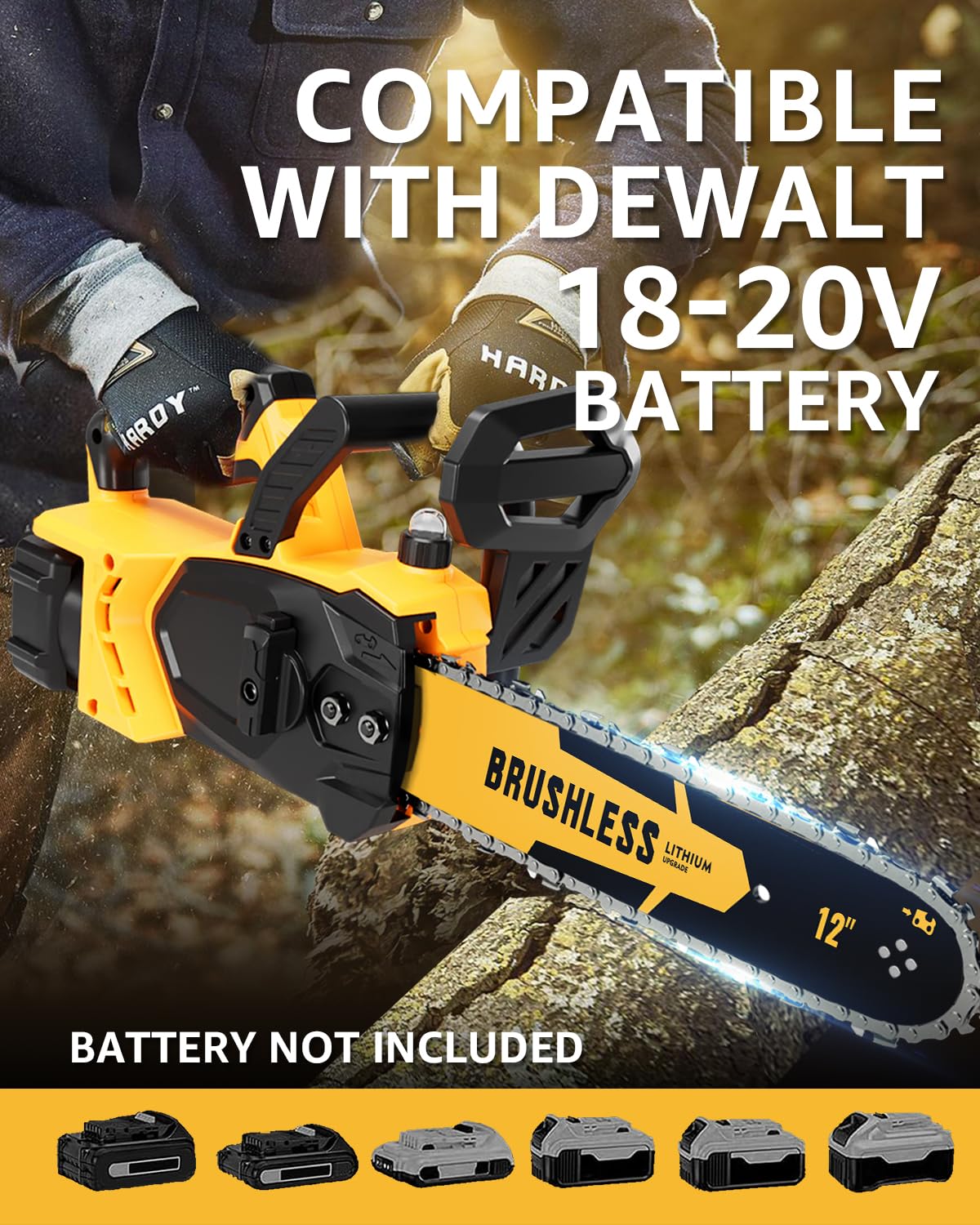 ODOGYM saw with DeWALT battery ready for outdoor tasks
