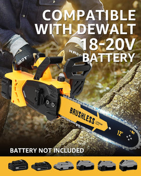 ODOGYM saw with DeWALT battery ready for outdoor tasks