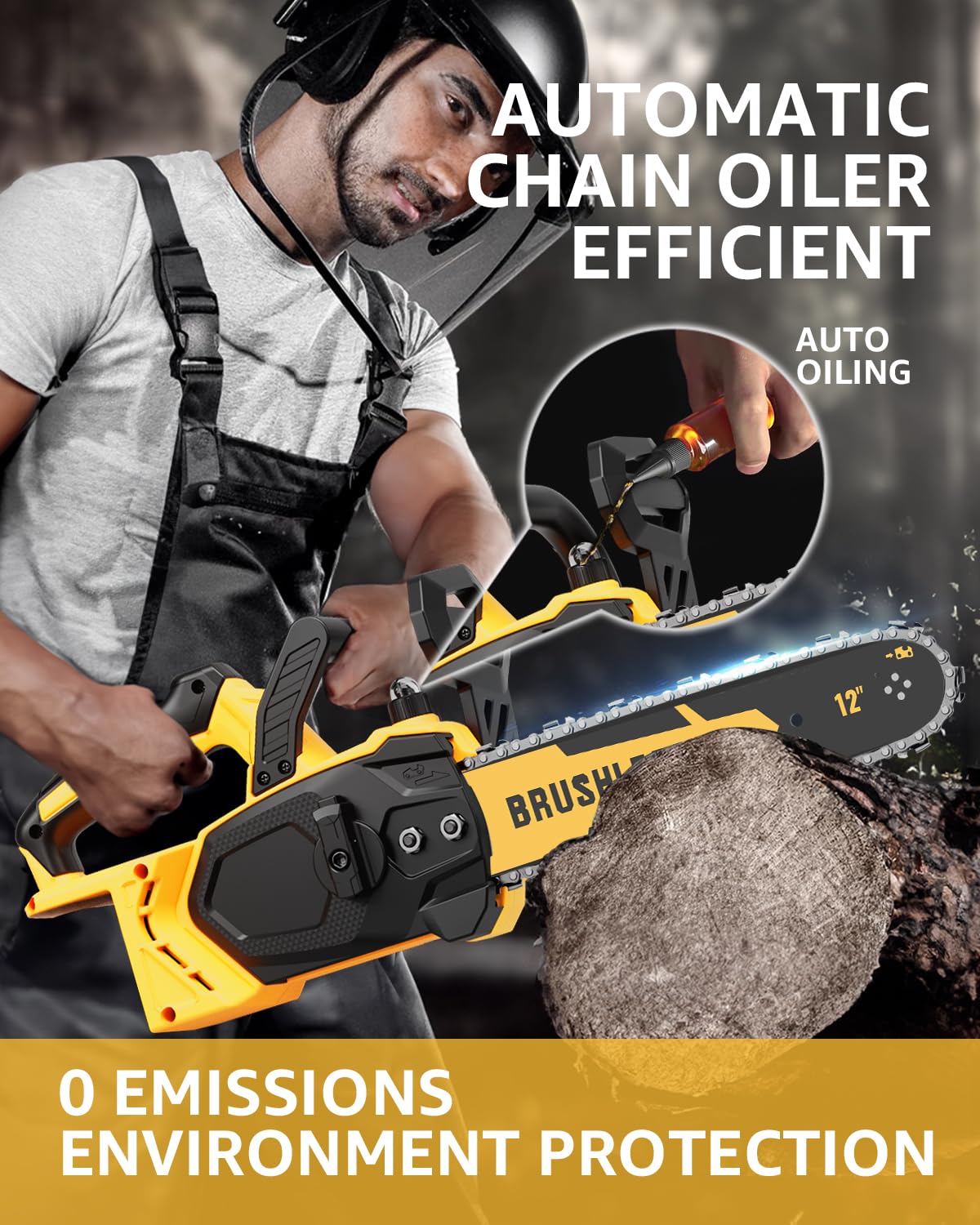 ODOGYM preassembled chainsaw body, bar, and chain for quick setup