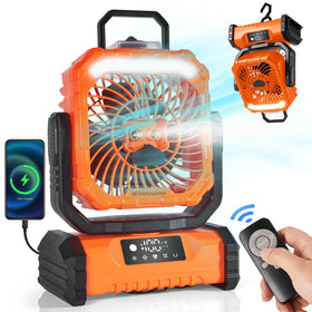 Odoland 30000mAh rechargeable battery keeps the fan running longer between charges.