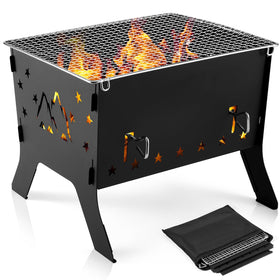 Odoland camping grill compact folding for quick setup during backpacking trips