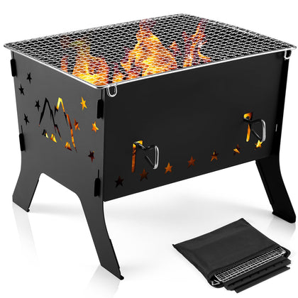 Odoland camping grill compact folding for quick setup during backpacking trips