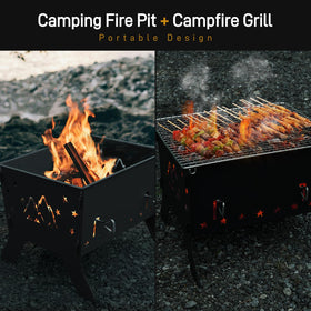 Odoland outdoor cooking setup suitable for bonfires, picnics, and backyard BBQs