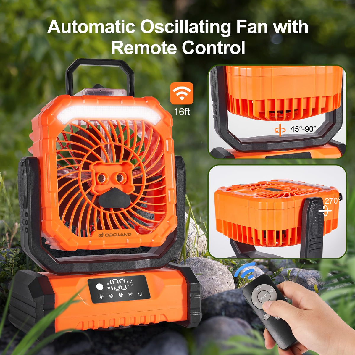 Odoland remote control lets you adjust speed from a distance.