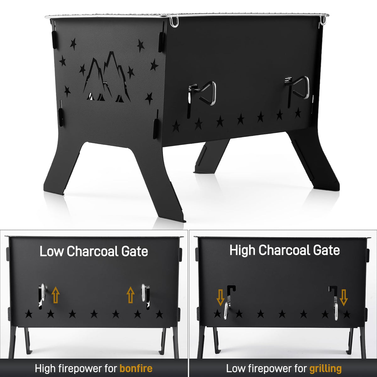 Odoland stainless-steel grill grid provides even heat for grilling