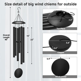 ODRODR aluminum wind chimes close-up showing tuned tubes
