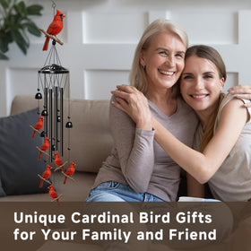 ODRODR Cardinal Wind Chimes weatherproof build for outdoors.