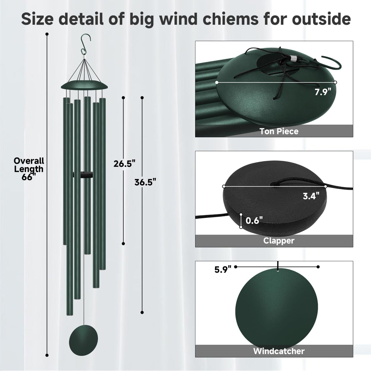 ODRODR wind chime tubes close-up highlighting deep resonance