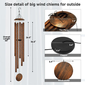 ODRODR deep-tone aluminum tubes create clear resonance on a breezy day.