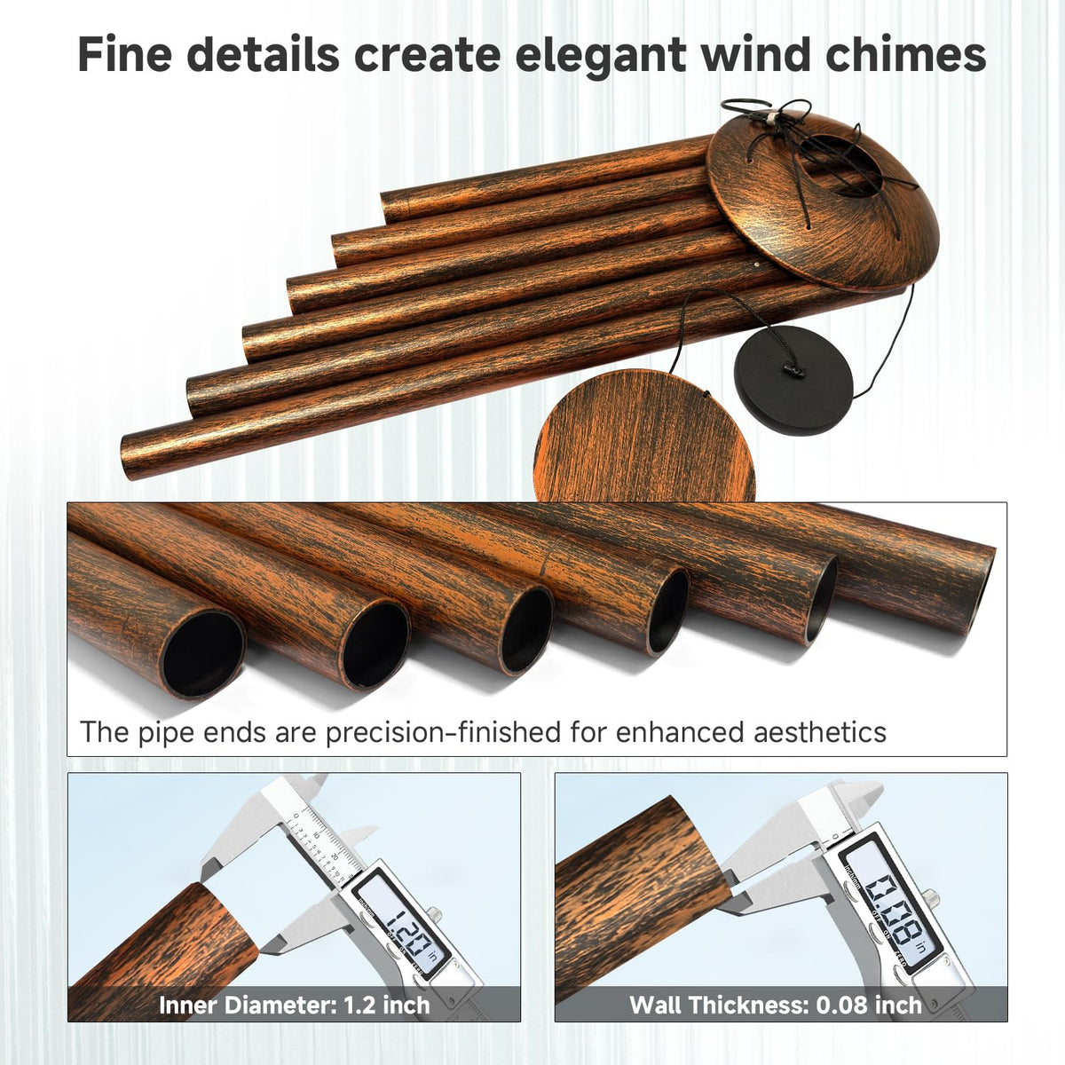 ODRODR deep-tone wind chime notes create serene breeze melodies