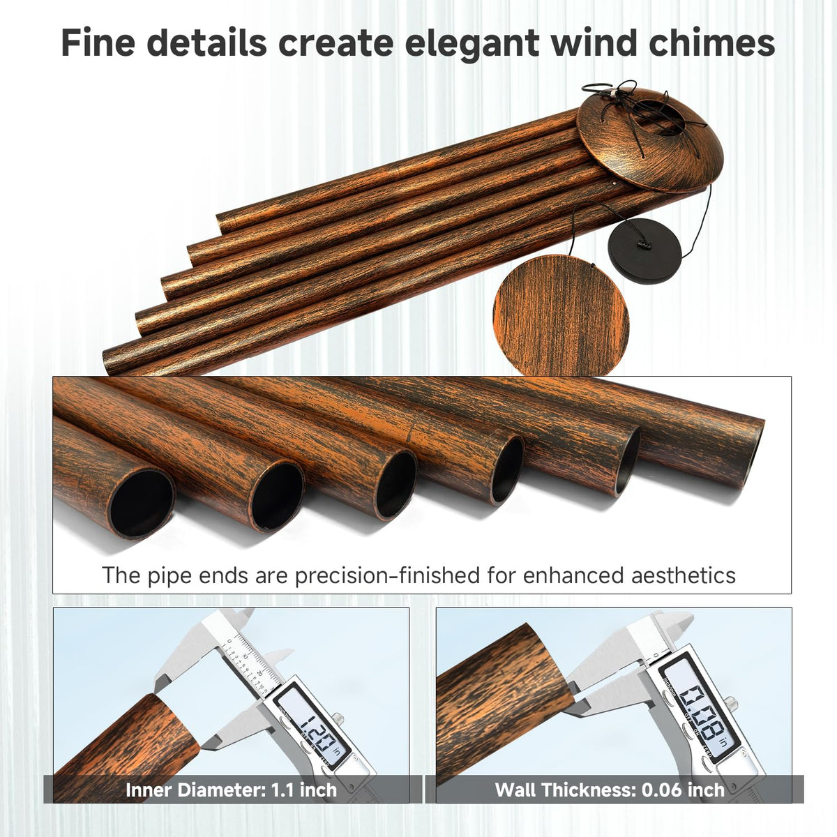 ODRODR wind chimes as patio decor add elegant motion and ambience.