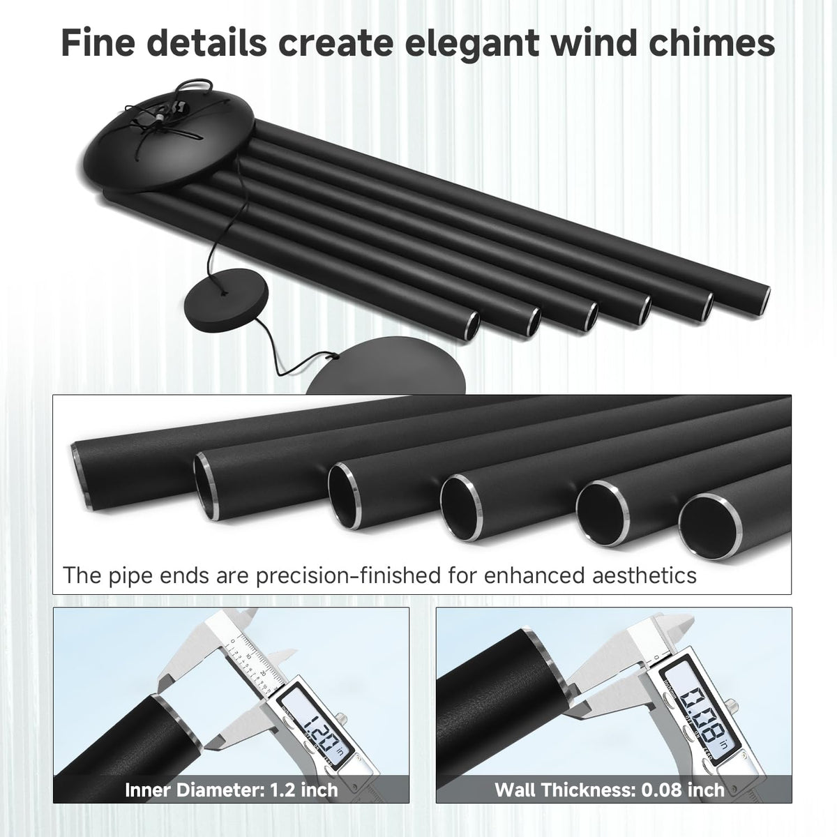 ODRODR wind chime hanging system with reinforced cords for durability