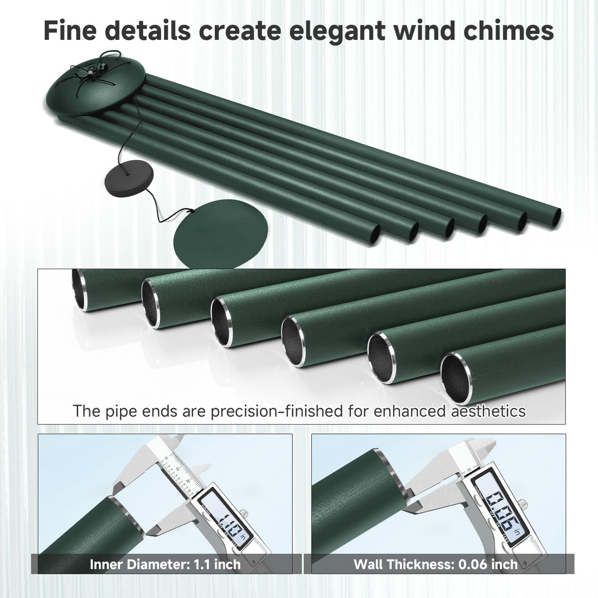 ODRODR wind chimes reinforced hanging system ready for outdoor use