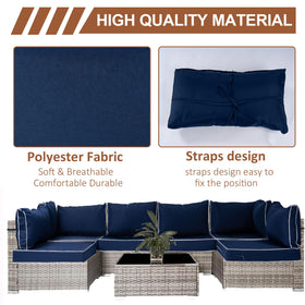 Odsiikly anti-slip bottom detail helps keep cushions in place on wicker sets.