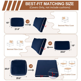 Odsiikly backrest cushion cover shows vibrant color protection for outdoor lounging.