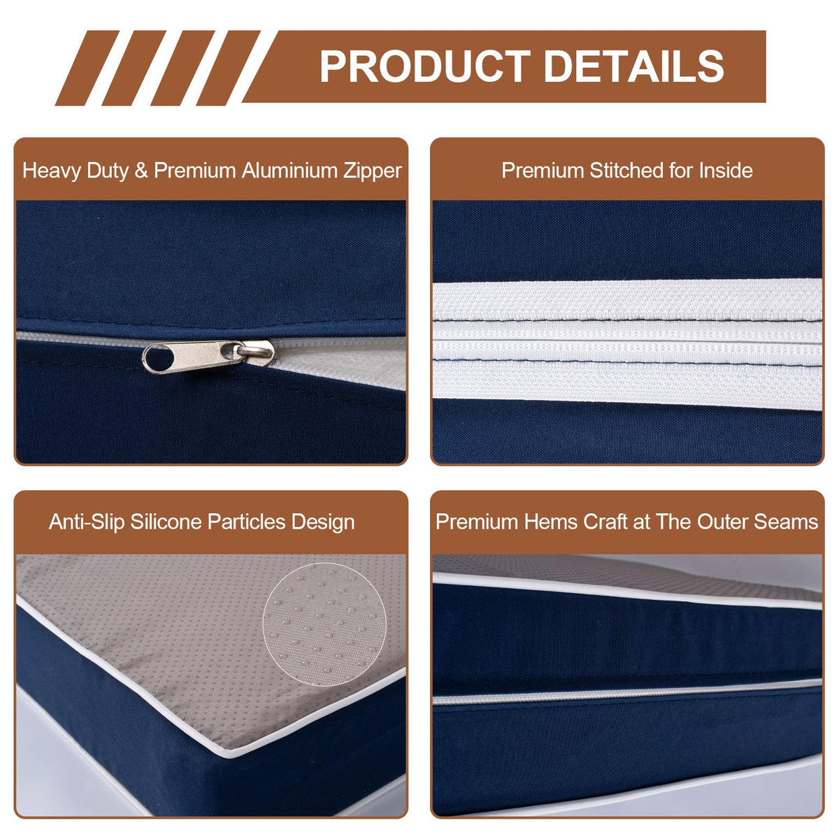 Odsiikly small back cushion cover adds cohesive styling to lounges outdoors.