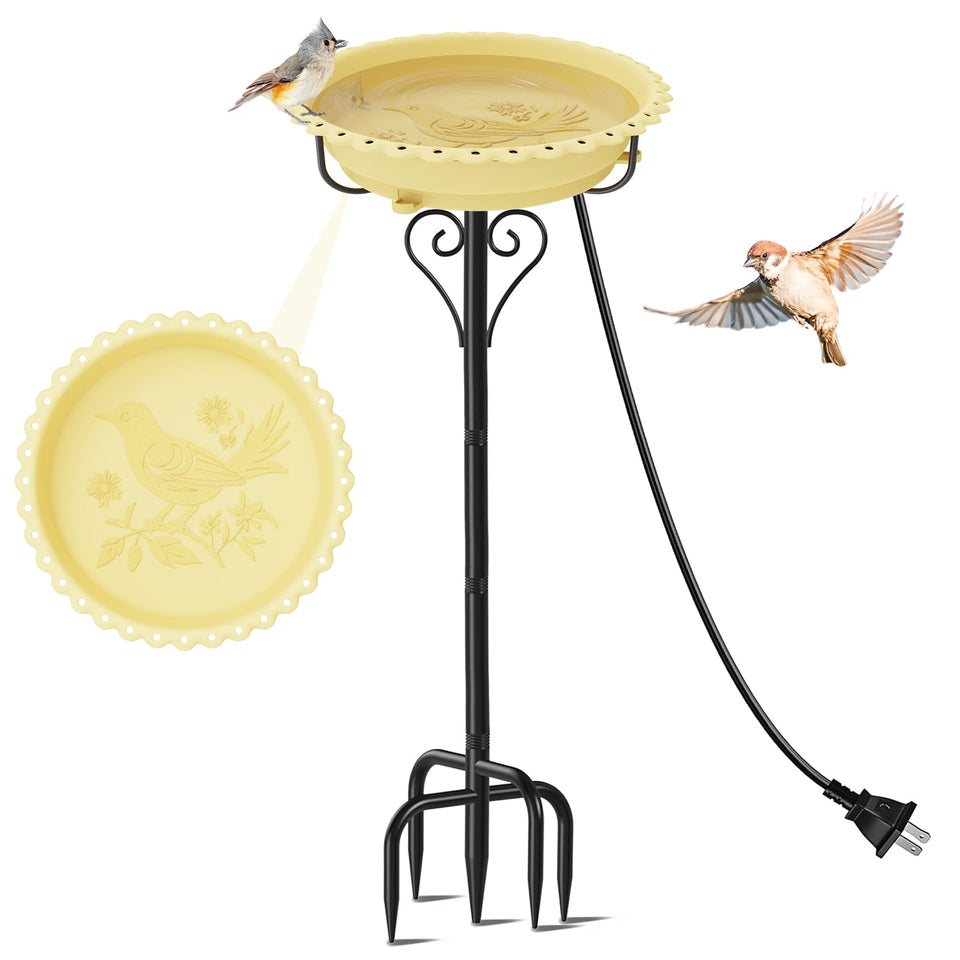ODSNANIE 40in bird bath exterior base view for year-round garden use