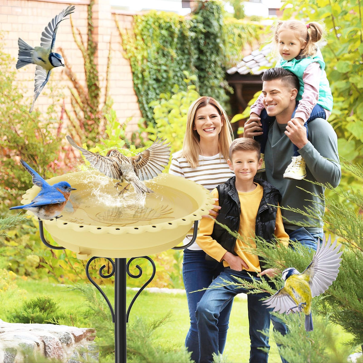 ODSNANIE birdbath feeder bowl dual-use tray for water or seed