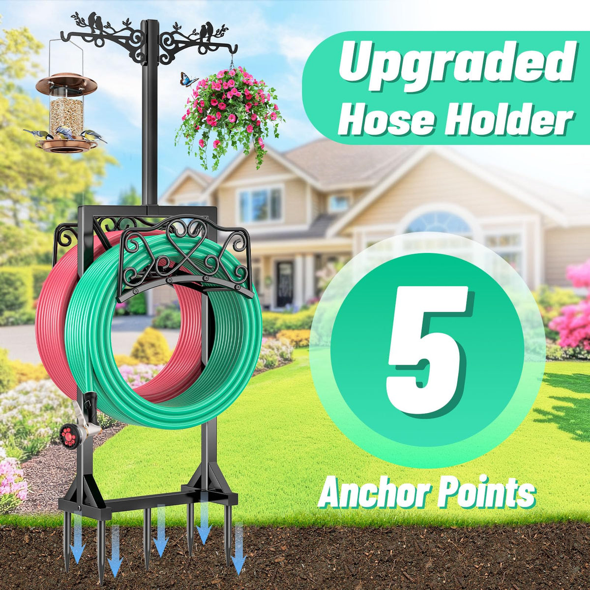 ODSNANIE freestanding base provides stable placement on outdoor surfaces