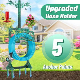 ODSNANIE line bird hooks add garden charm while keeping hoses tidy.