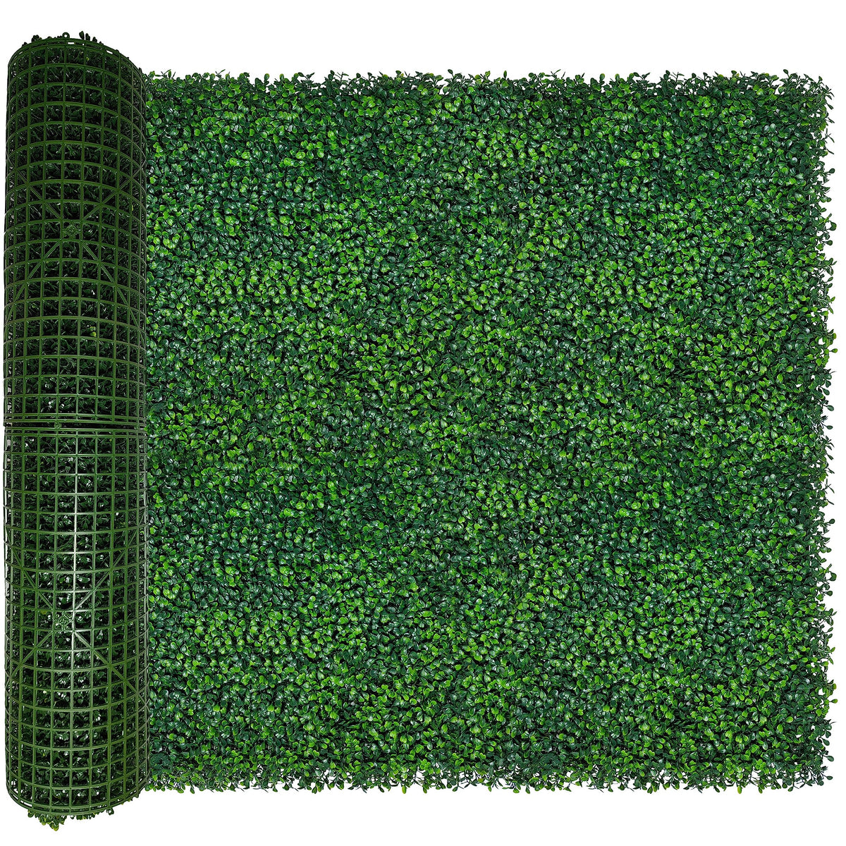 ODTORY artificial boxwood roll covers 33.5 sq ft for privacy and lush backdrop