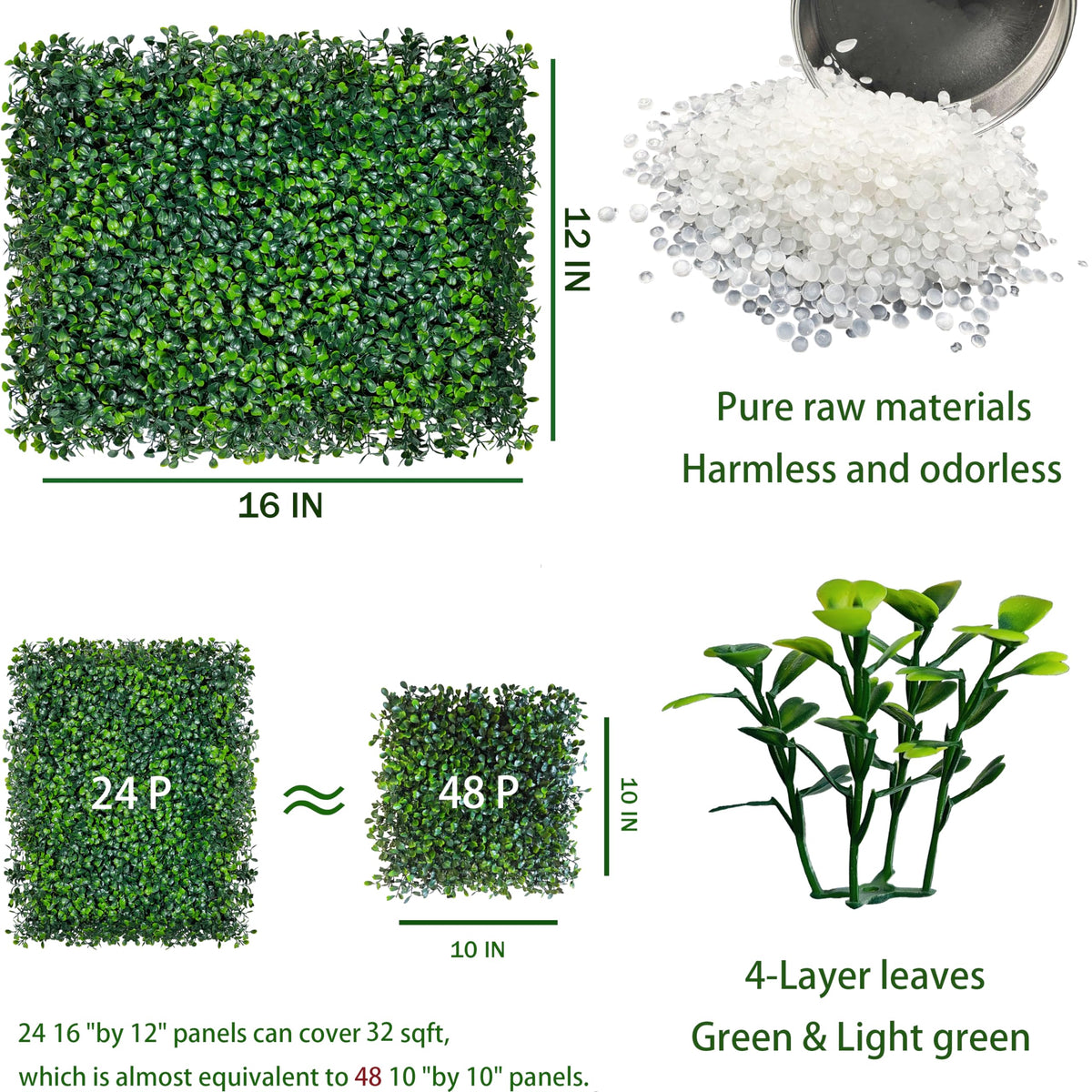 ODTORY artificial grass wall 16x12 panel adds indoor backdrop texture.