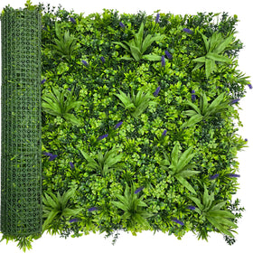 ODTORY artificial greenery wall roll full view for privacy backdrop.