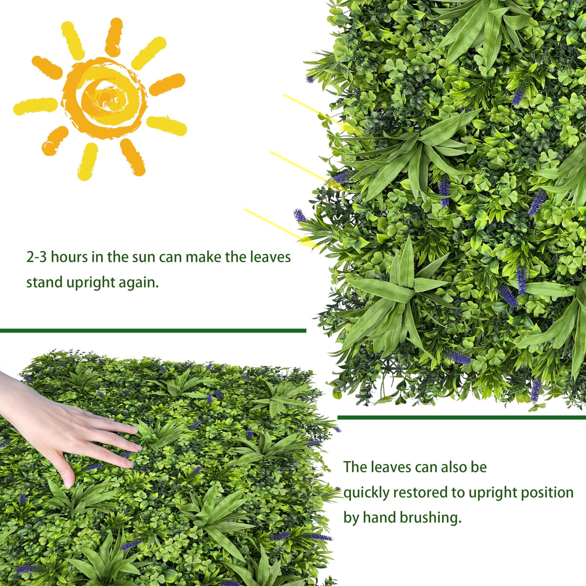 ODTORY included cable ties help install the greenery wall roll quickly.