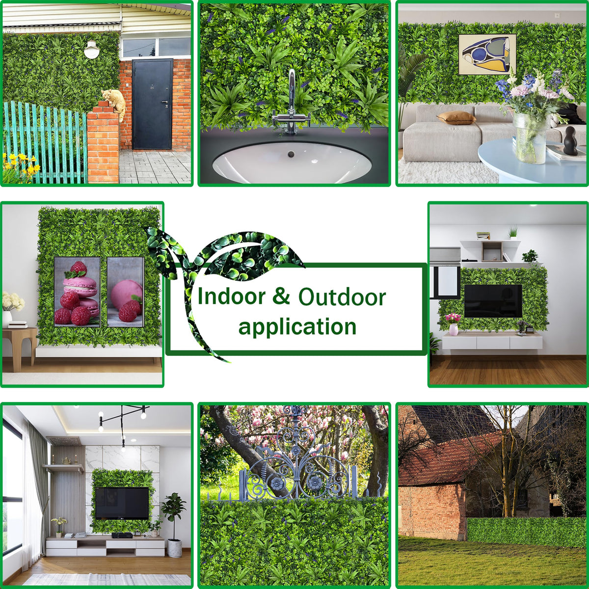 ODTORY outdoor privacy screen made from faux ivy for weather resilience.