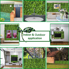 ODTORY outdoor privacy screen made from faux ivy for weather resilience.