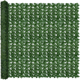 ODTORY artificial ivy fence panel close-up showing lush leaves for outdoor privacy