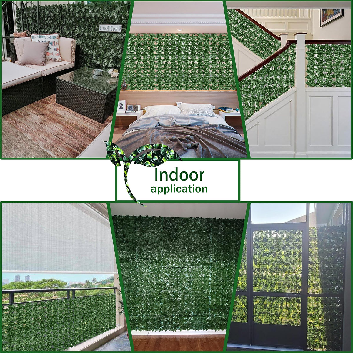 ODTORY weather-resistant ivy backdrop adds a decorative garden or patio touch
