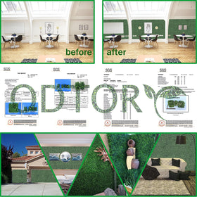 ODTORY UV-resistant ivy panel protects privacy with low maintenance.
