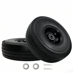 OEBYZWSL solid tire two-pack in black Wave finish for wheelbarrow replacement