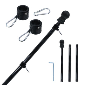 Oedema 4 ft flag pole showcases outdoor flags with sturdy stainless steel for porch displays.