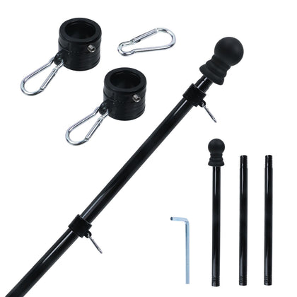 Oedema 4 ft flag pole showcases outdoor flags with sturdy stainless steel for porch displays.