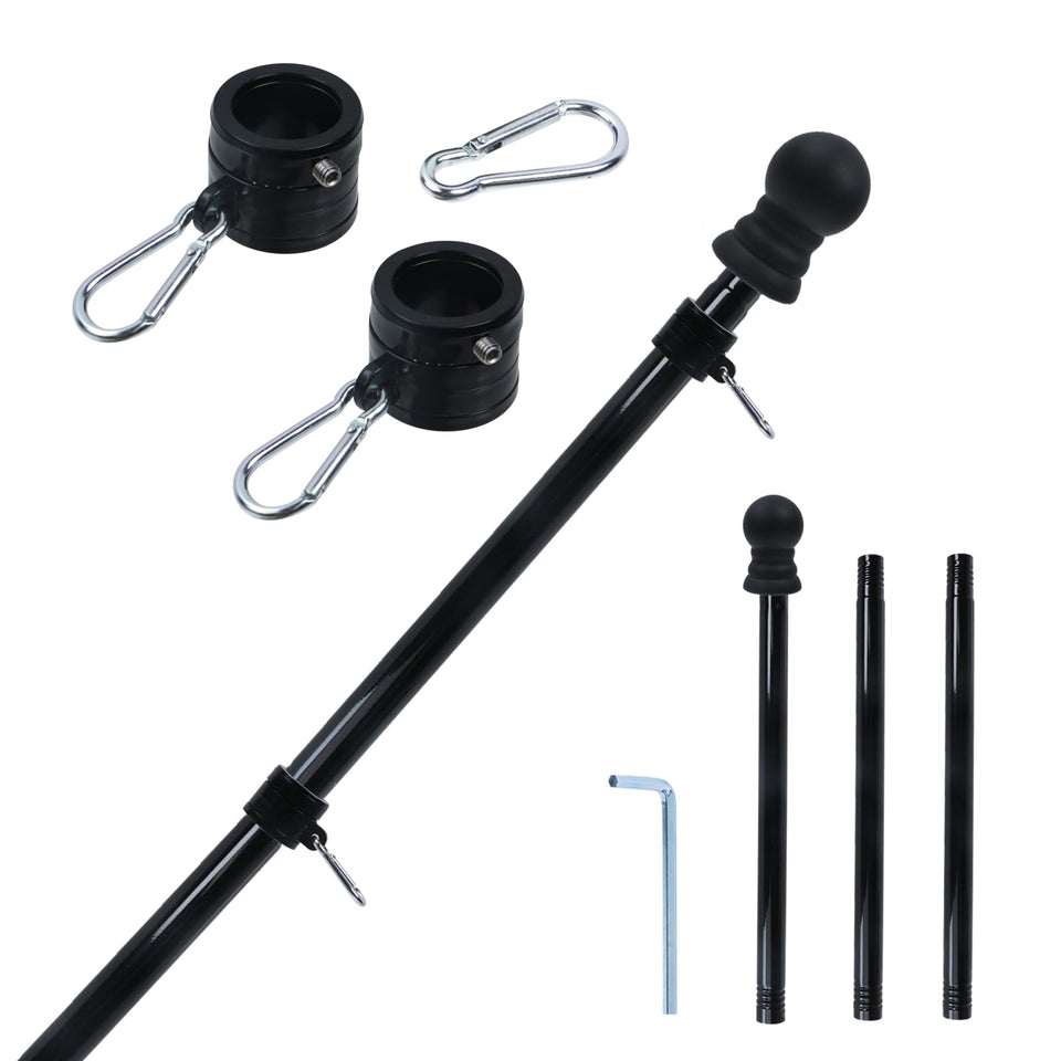 Oedema 4 ft flag pole showcases outdoor flags with sturdy stainless steel for porch displays.