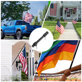 Oedema outdoor flag kit is simple to install with a four-section design.
