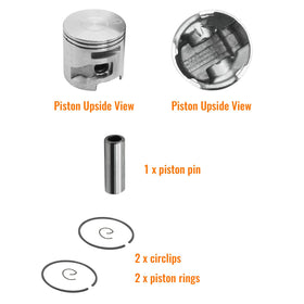 OEKITS complete rebuild kit includes rings, pin, and clips for easy service